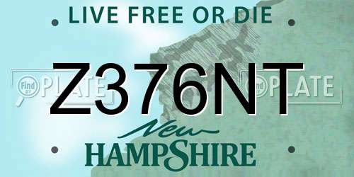 Z376NT New Hampshire License Plate
