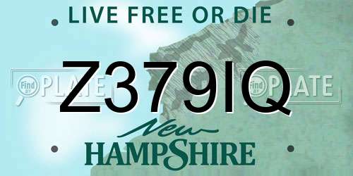 Z379IQ New Hampshire License Plate