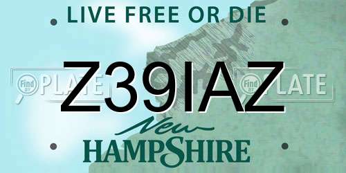 Z39IAZ New Hampshire License Plate