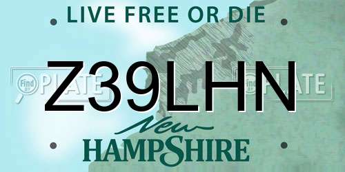 Z39LHN New Hampshire License Plate