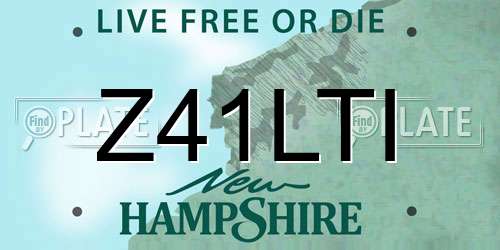 Z41LTI New Hampshire License Plate