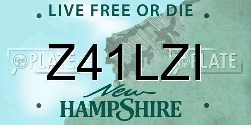 Z41LZI New Hampshire License Plate