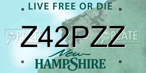 Z42PZZ New Hampshire License Plate