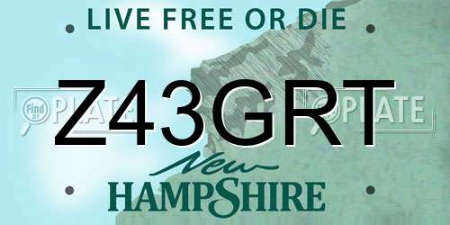 Z43GRT New Hampshire License Plate