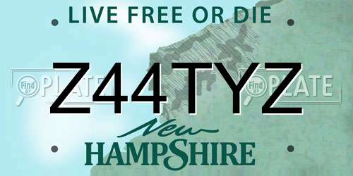 Z44TYZ New Hampshire License Plate