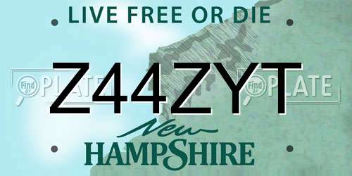 Z44ZYT New Hampshire License Plate
