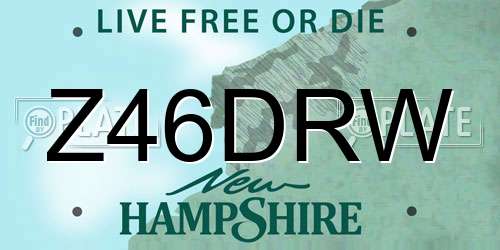 Z46DRW New Hampshire License Plate