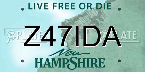 Z47IDA New Hampshire License Plate