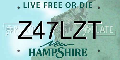 Z47LZT New Hampshire License Plate