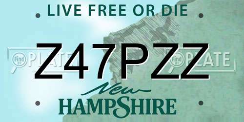 Z47PZZ New Hampshire License Plate
