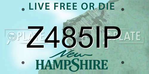 Z485IP New Hampshire License Plate