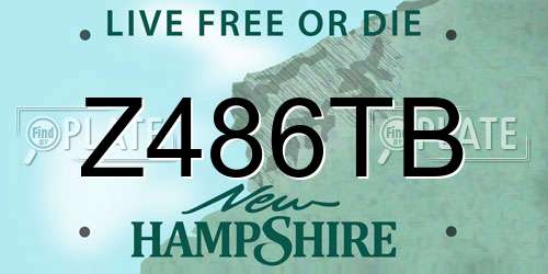 Z486TB New Hampshire License Plate