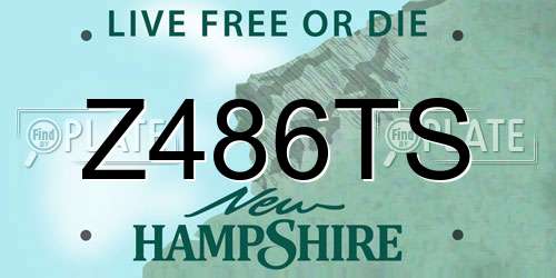 Z486TS New Hampshire License Plate