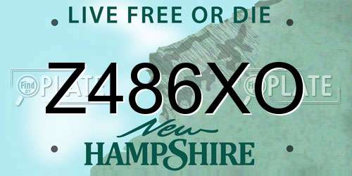 Z486XO New Hampshire License Plate
