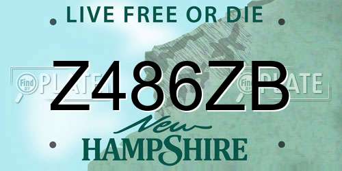 Z486ZB New Hampshire License Plate