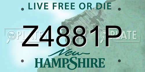 Z4881P New Hampshire License Plate