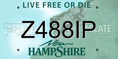 Z488IP New Hampshire License Plate