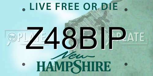 Z48BIP New Hampshire License Plate
