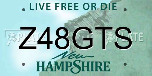 Z48GTS New Hampshire License Plate