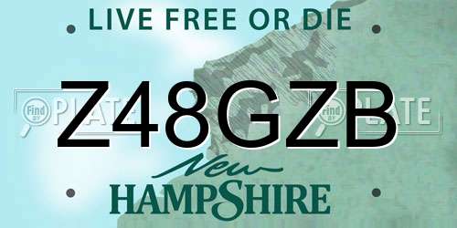 Z48GZB New Hampshire License Plate