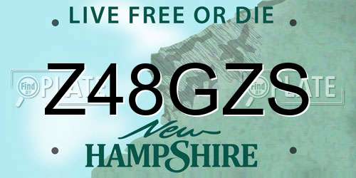 Z48GZS New Hampshire License Plate