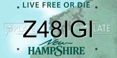 Z48IGI New Hampshire License Plate