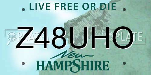 Z48UHO New Hampshire License Plate