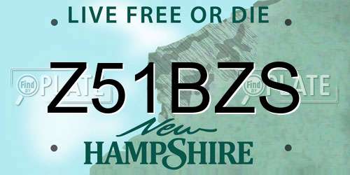 Z51BZS New Hampshire License Plate