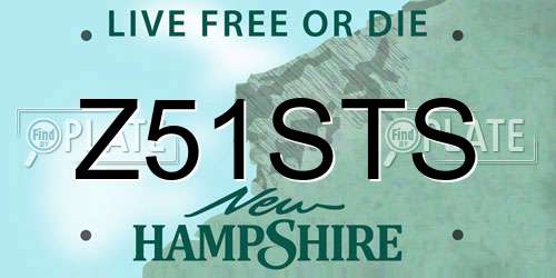 Z51STS New Hampshire License Plate
