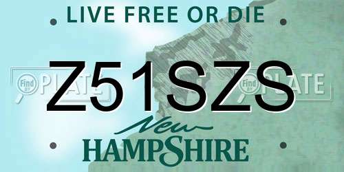 Z51SZS New Hampshire License Plate