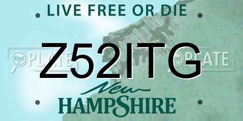 Z52ITG New Hampshire License Plate