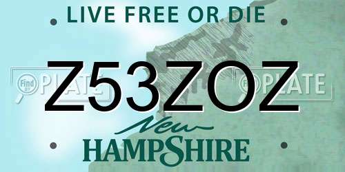 Z53ZOZ New Hampshire License Plate