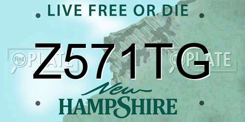 Z571TG New Hampshire License Plate