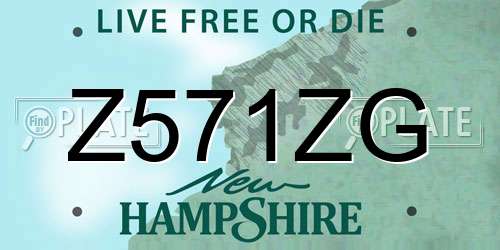 Z571ZG New Hampshire License Plate