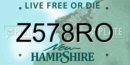 Z578RO New Hampshire License Plate