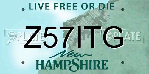 Z57ITG New Hampshire License Plate