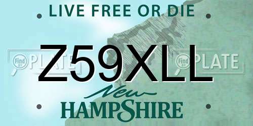 Z59XLL New Hampshire License Plate