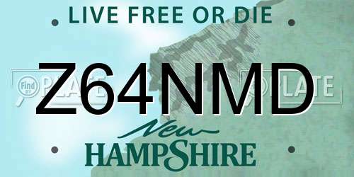Z64NMD New Hampshire License Plate