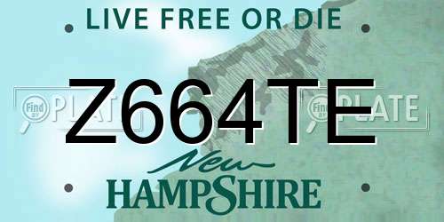 Z664TE New Hampshire License Plate