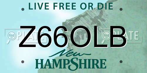 Z66OLB New Hampshire License Plate