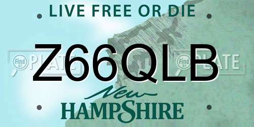 Z66QLB New Hampshire License Plate