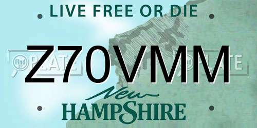 Z70VMM New Hampshire License Plate