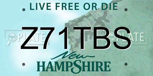 Z71TBS New Hampshire License Plate