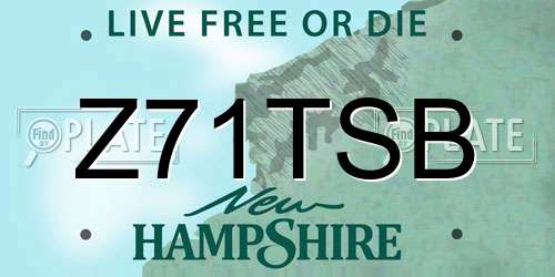 Z71TSB New Hampshire License Plate