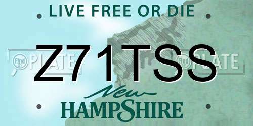 Z71TSS New Hampshire License Plate