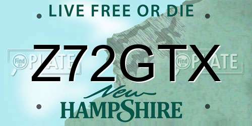Z72GTX New Hampshire License Plate
