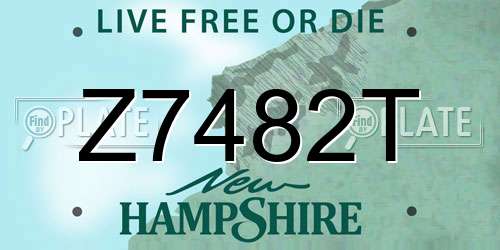Z7482T New Hampshire License Plate