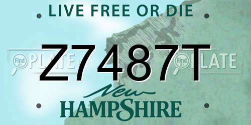 Z7487T New Hampshire License Plate