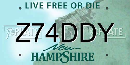 Z74DDY New Hampshire License Plate
