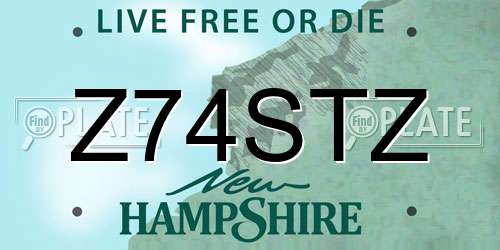 Z74STZ New Hampshire License Plate